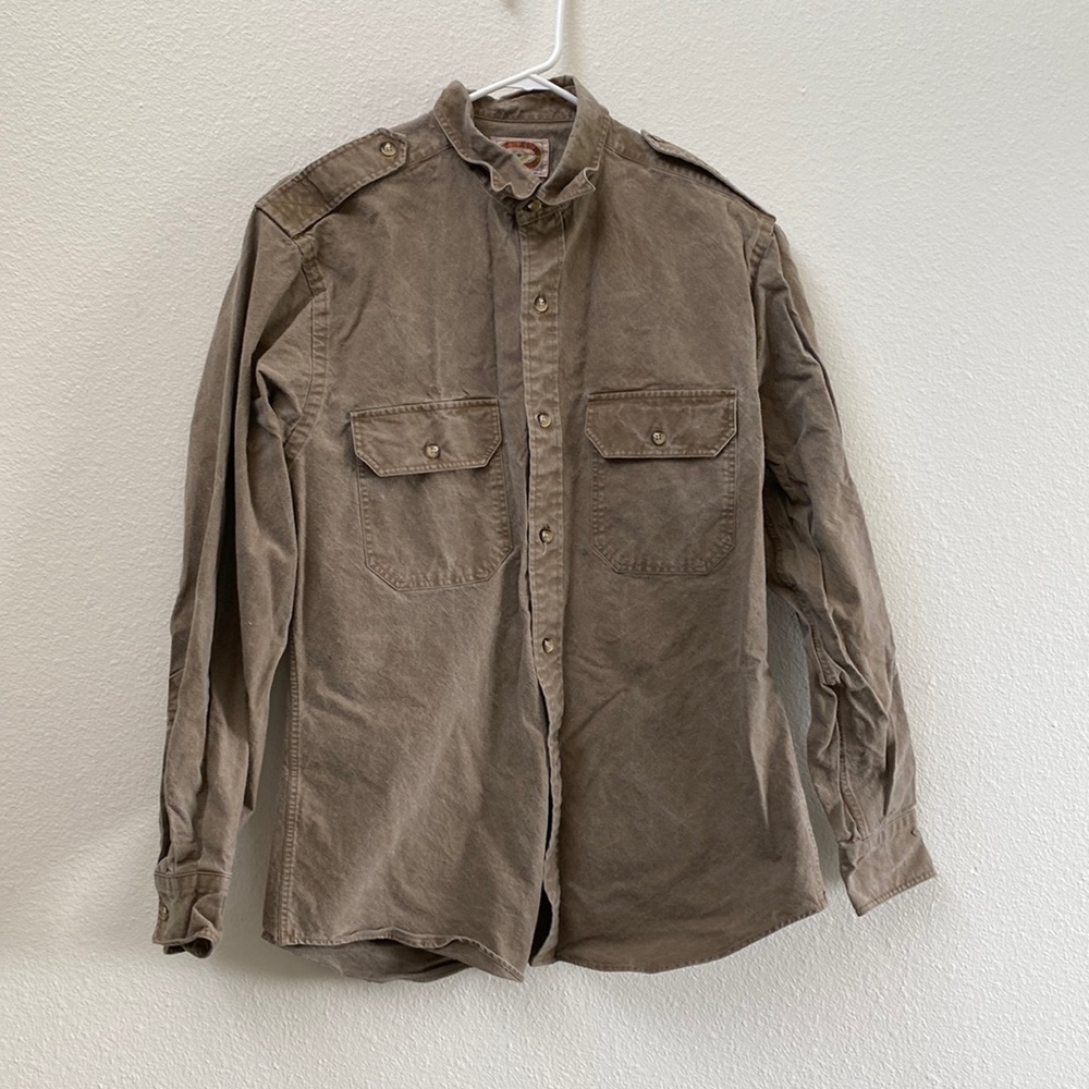 Banana Republic Vintage Mens Brown Button Up size M